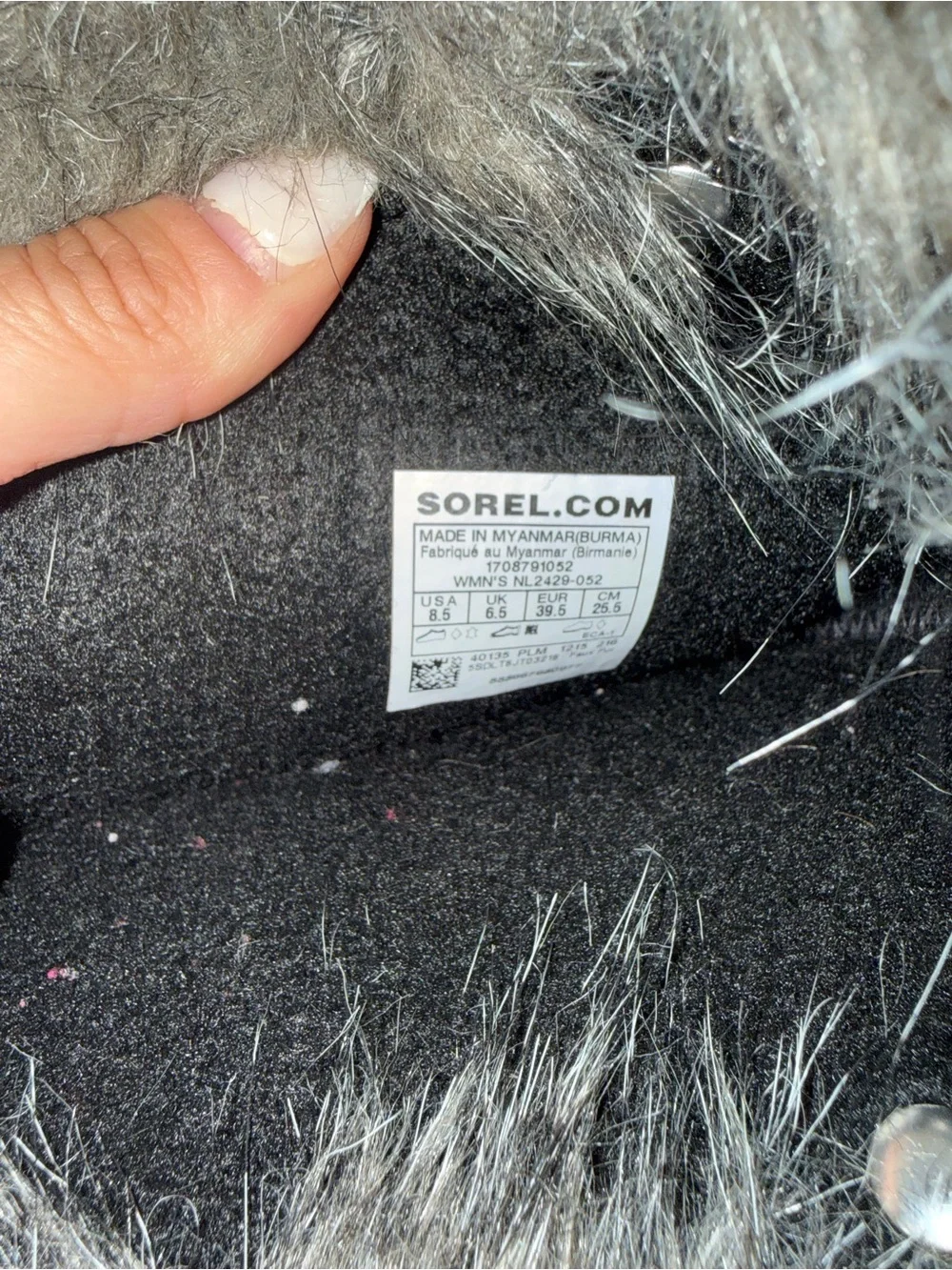 Sorel Grey Faux-Fur Lace-Up Waterproof Winter Boots